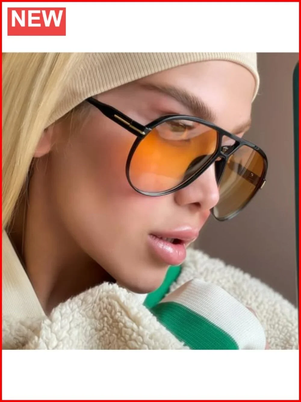 Retro Square Aviator Sunglasses - UV Protection, Lightweight, 5.11in Frame